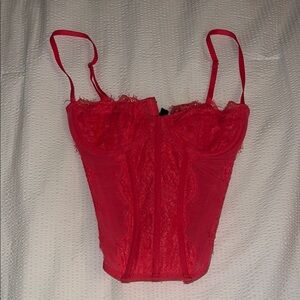Urban Outfitters Pink Lace Corset Top